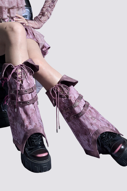 Starlet Drive Denim Sequin Leg Warmers