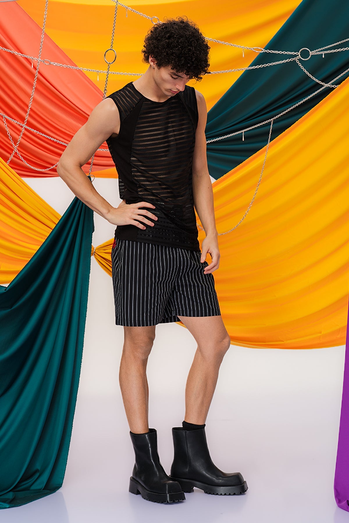 Static Black Sleeveless Cutout Top