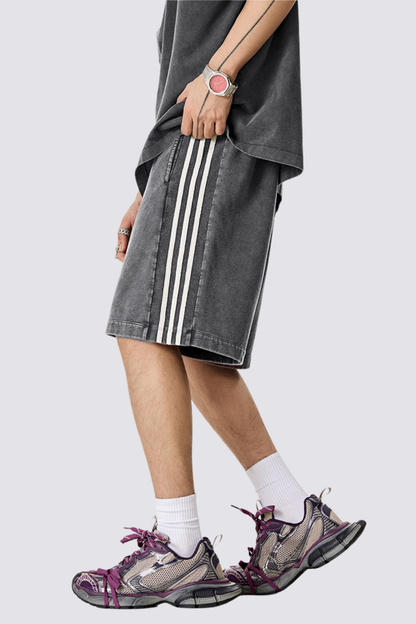 Static Break Three Bars Shorts Grey