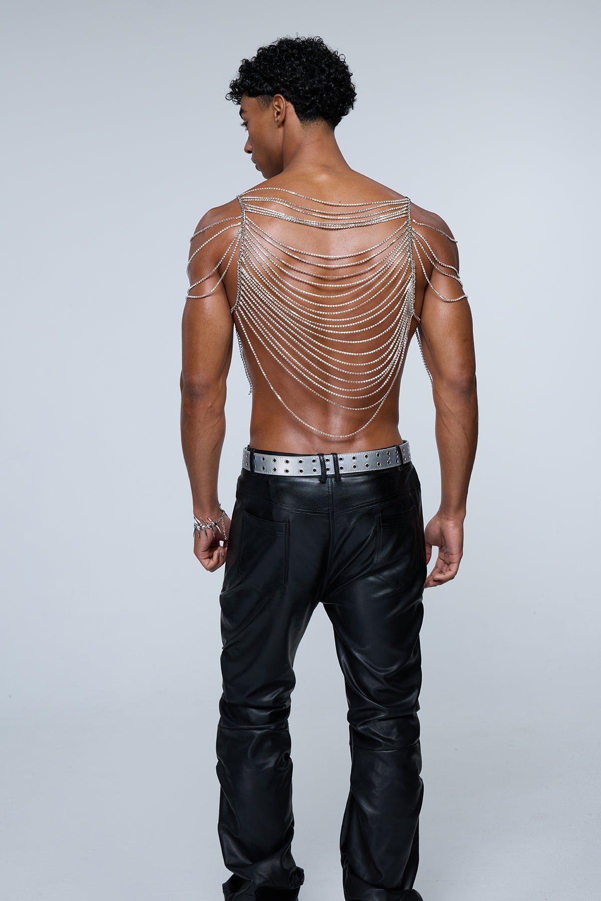 Static Link Rhinestone Chain Top