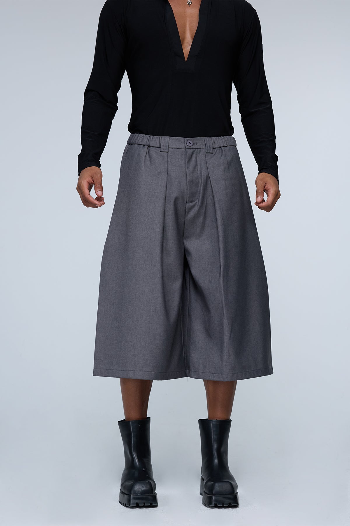 Static Notch Wide Leg Capri Pants