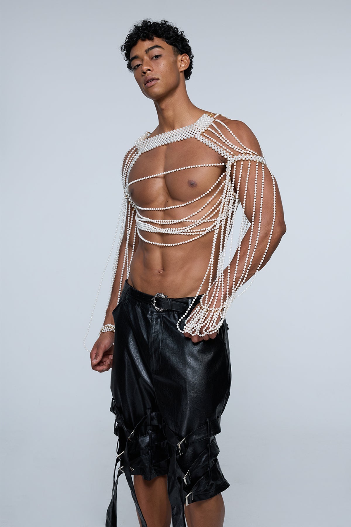 Static Orb Pearl Body Chain