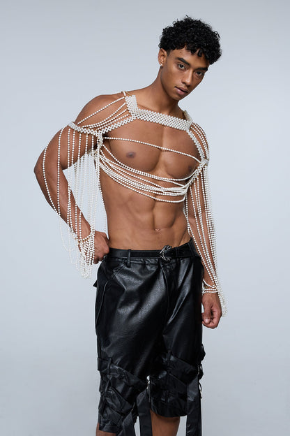 Static Orb Pearl Body Chain