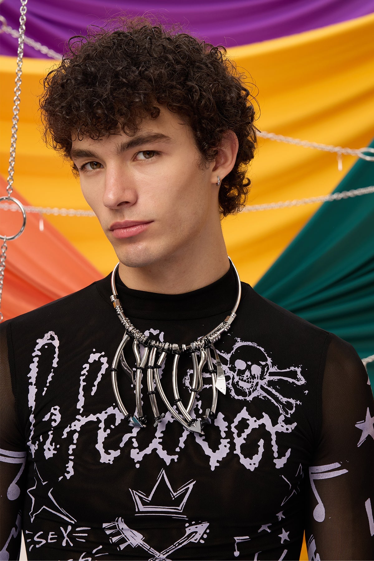 Static Rebellion Metal Necklace