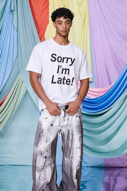 Static Pitch Print T-Shirt White