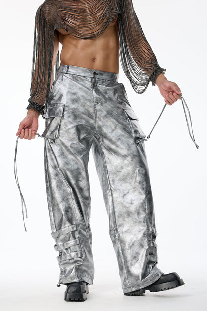 Steady Pace Metallic Straight Pants