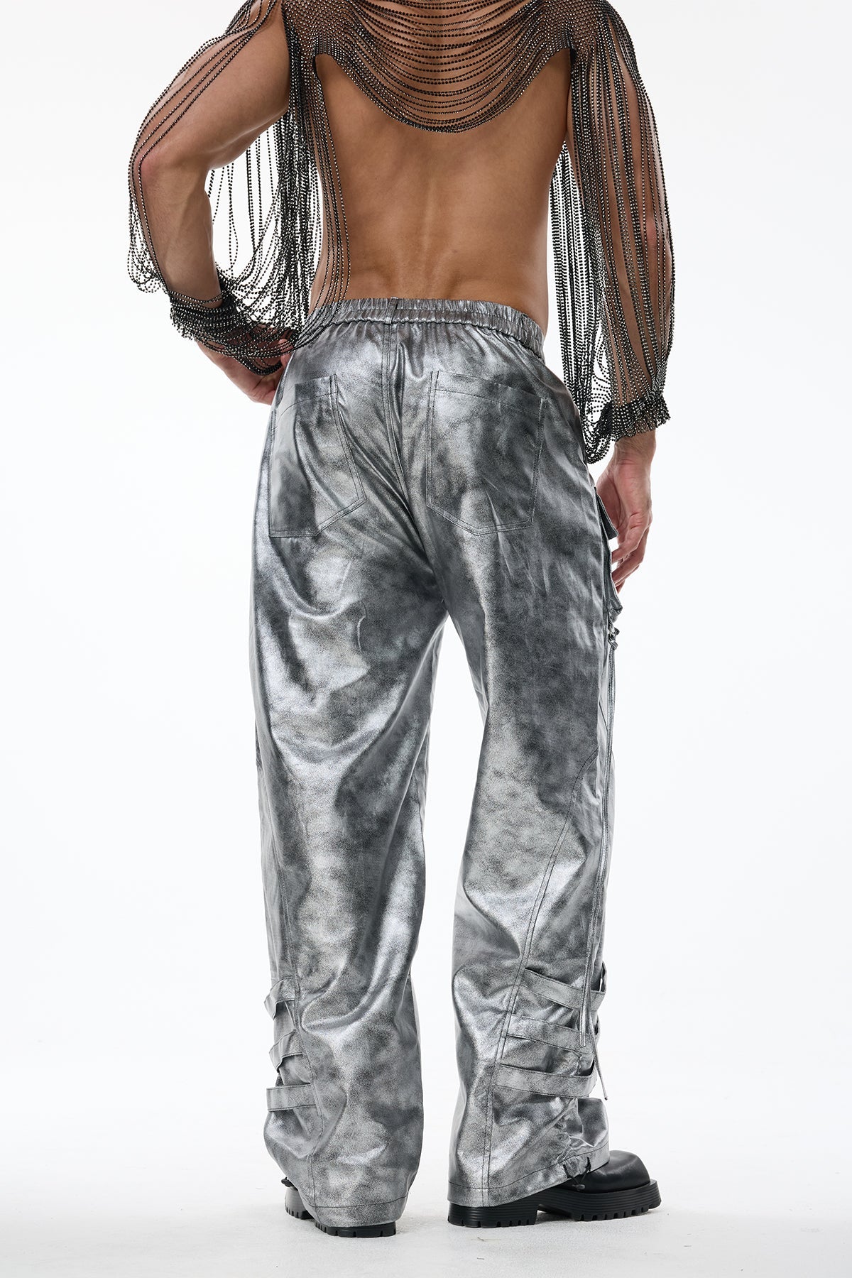 Steady Pace Metallic Straight Pants
