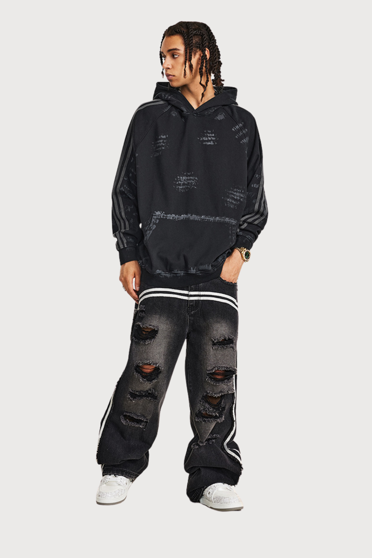 Stealth Loop Retro Long Sleeve Hoodie