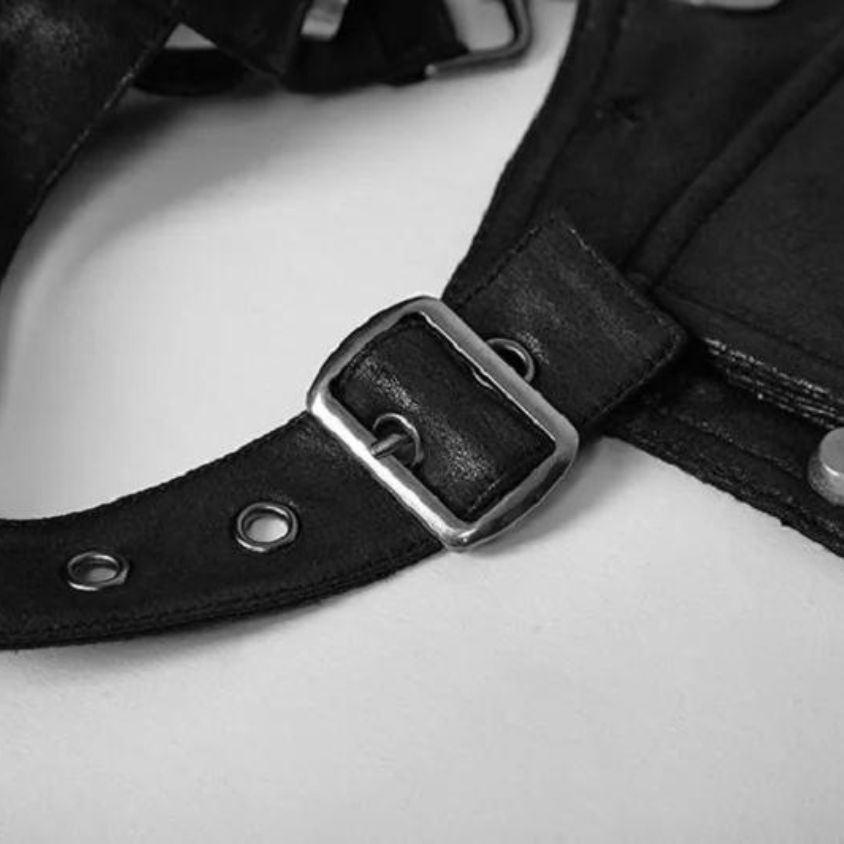 Steampunk Armor-Style Shoulder Bag Harness