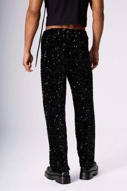Steel Pulse Sequin Straight Pants