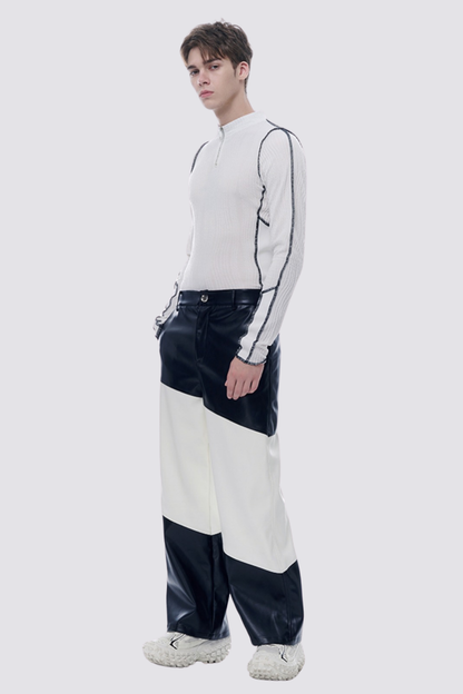 Steel Ghost Zipper Long Sleeve Top White