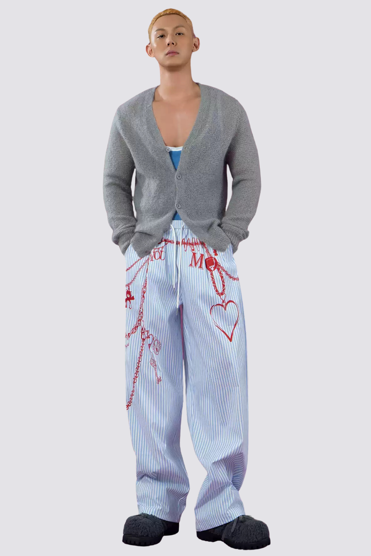 Still Path Stripe Print Pants