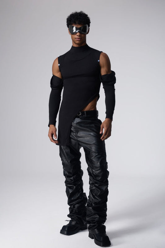 Still Shadow Button Cutout Top