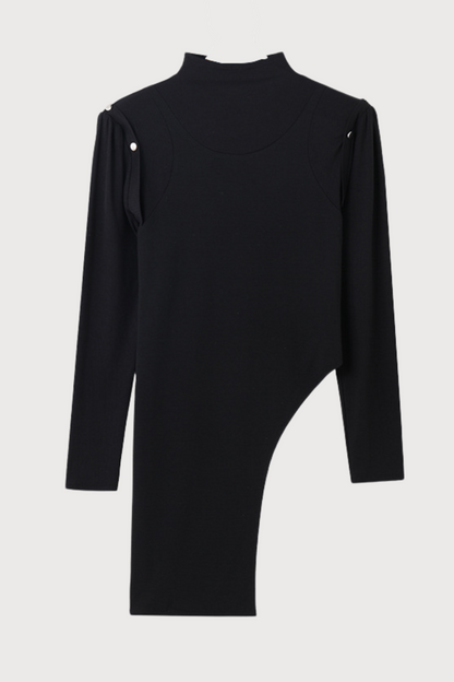 Still Shadow Button Cutout Top