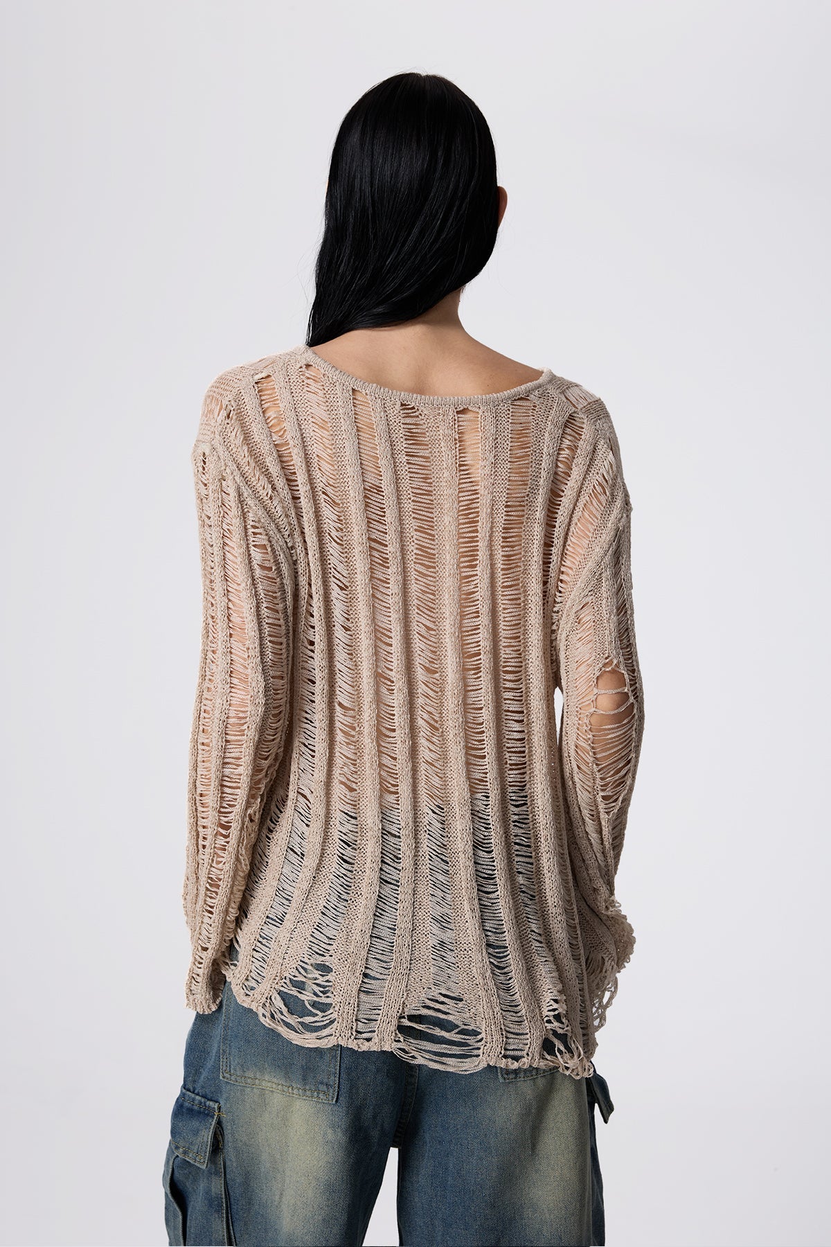 Stitch Ease Butterfly Embroidered Top Apricot