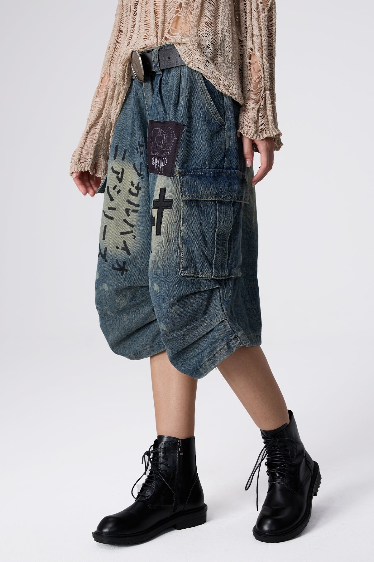 Storm Tread Ruched Wide Leg Shorts