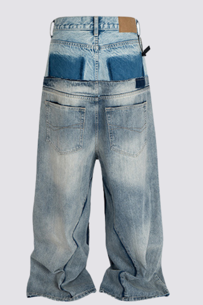 Street Hostility Deconstruct Baggy Jeans