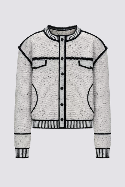 Stretch Knit Sweater Jacket