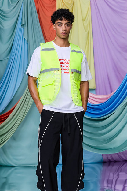 Subtle Distortion Cutout Vest