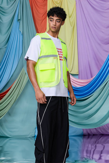 Subtle Distortion Cutout Vest