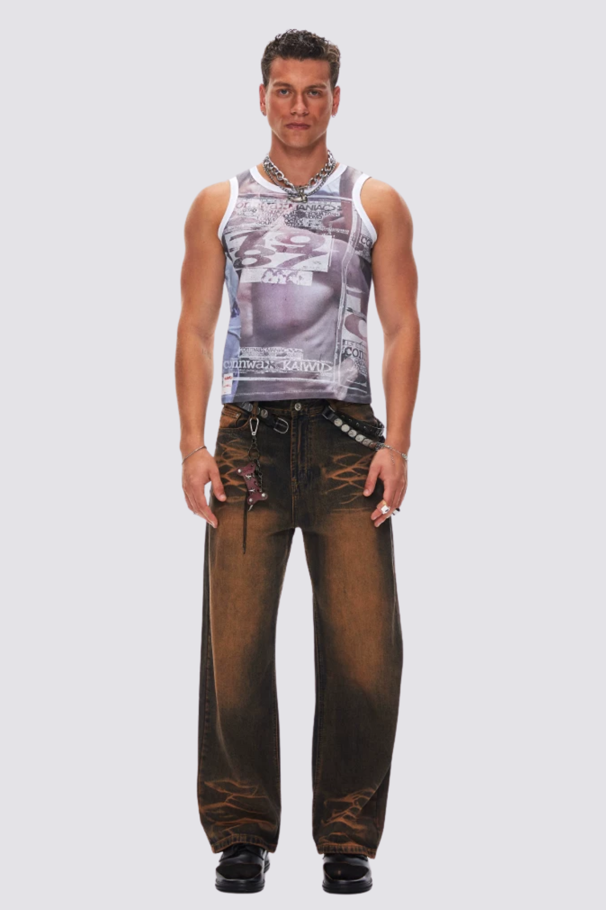 Subtle Fold Print Tank Top