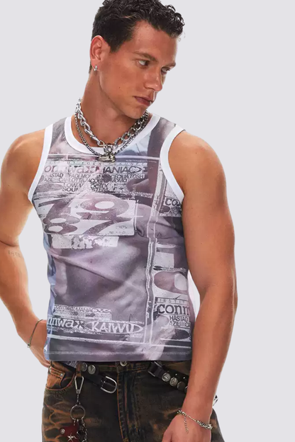 Subtle Fold Print Tank Top