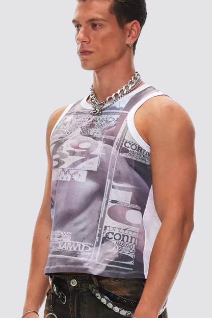 Subtle Fold Print Tank Top