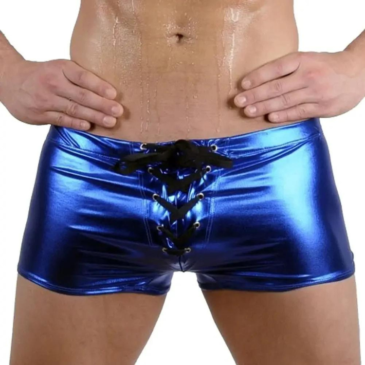 Super Booty Drawstring PU Leather Boxers