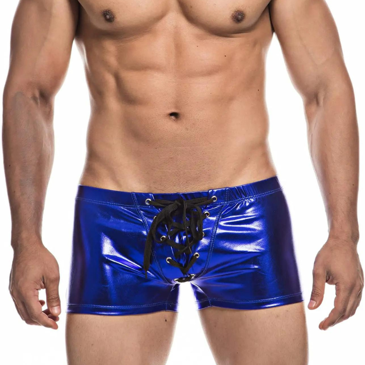 Super Booty Drawstring PU Leather Boxers