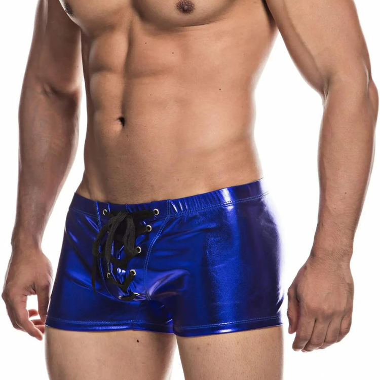 Super Booty Drawstring PU Leather Boxers
