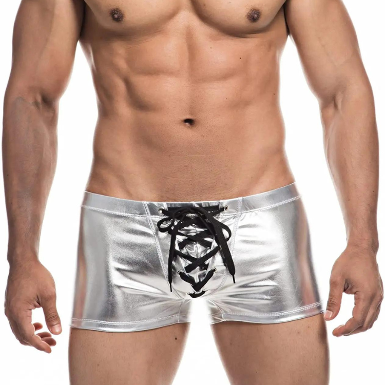 Super Booty Drawstring PU Leather Boxers