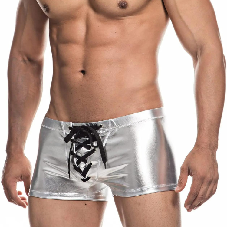 Super Booty Drawstring PU Leather Boxers
