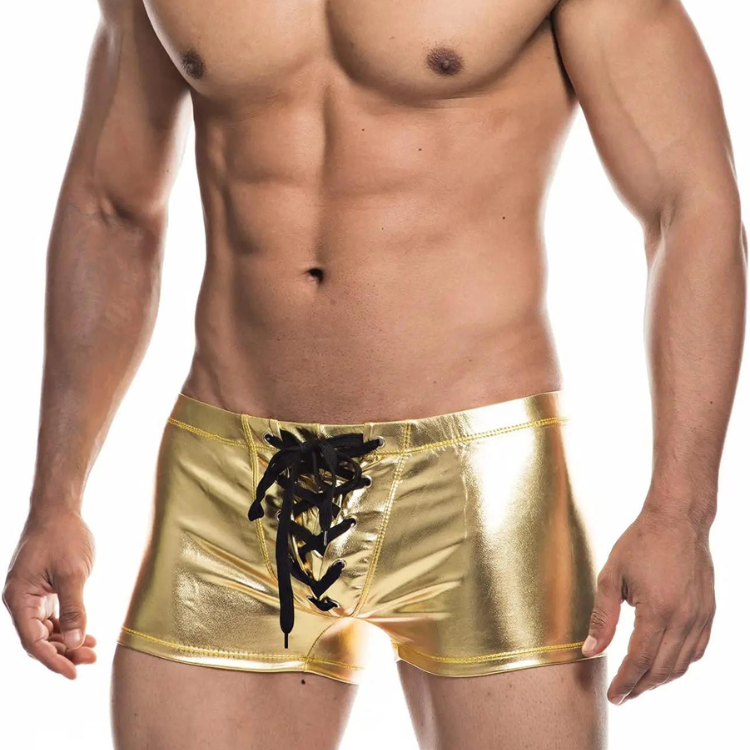 Super Booty Drawstring PU Leather Boxers