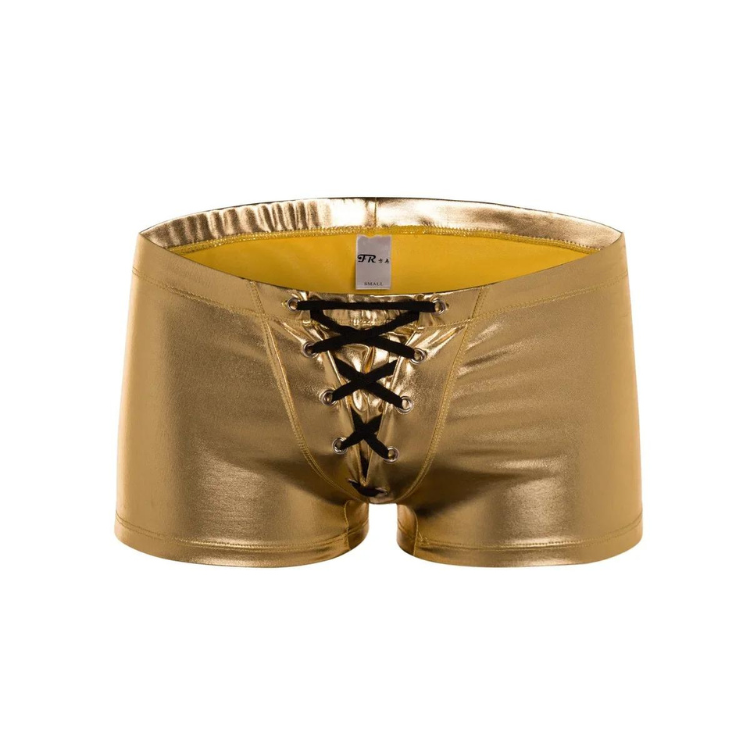 Super Booty Drawstring PU Leather Boxers