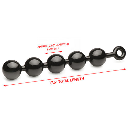 The Black Baller Anal Beads