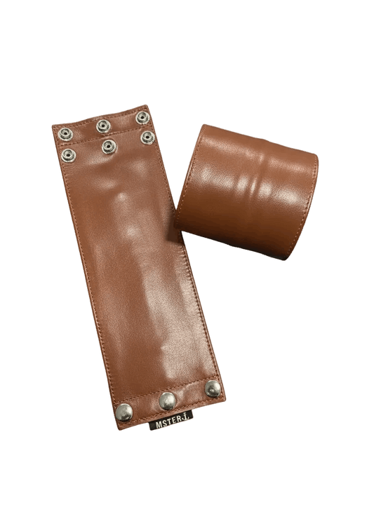 Tan Wrist Wallet in Genuine Leather