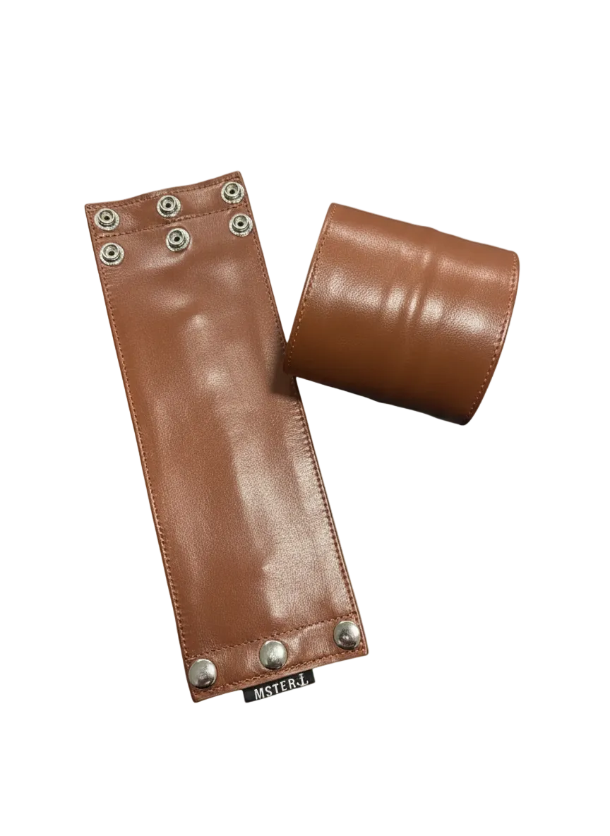 Tan Wrist Wallet in Genuine Leather
