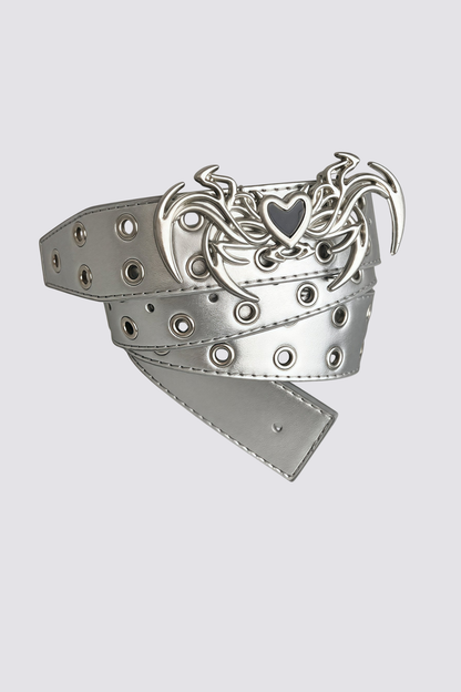 Tear Layer Rhinestone Cutout Belt
