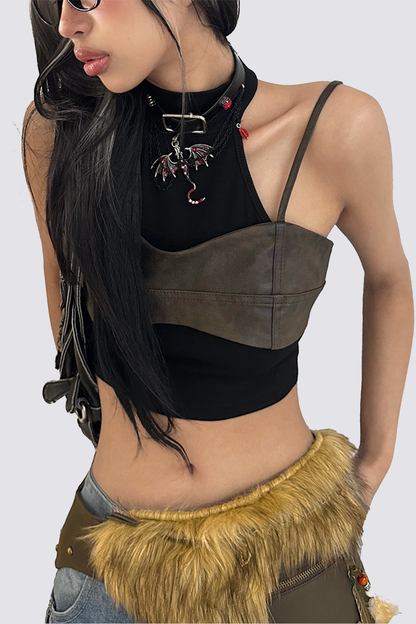 Tease Curve Spaghetti Crop Top