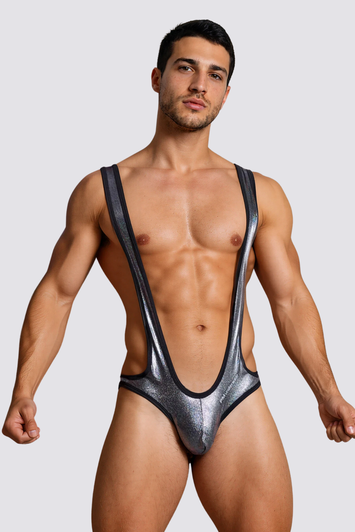 Tempting Edge Cutout Bodysuit Silver