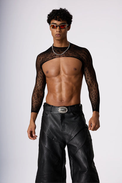 Thin Wrap Lace Pants Set