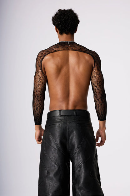 Thin Wrap Lace Pants Set