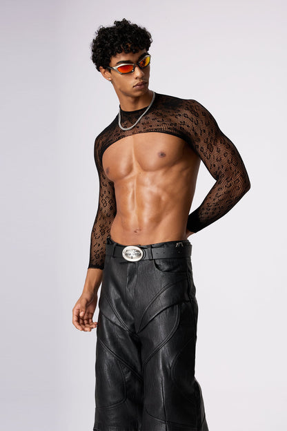 Thin Wrap Lace Pants Set
