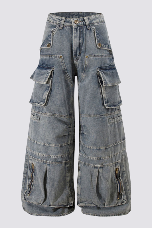 Tone Urban Barrel Jeans Blue