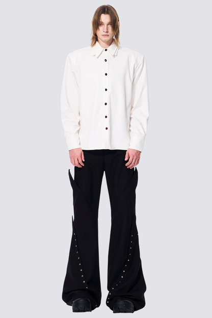 Total Eclipse Long Sleeve Shirt White