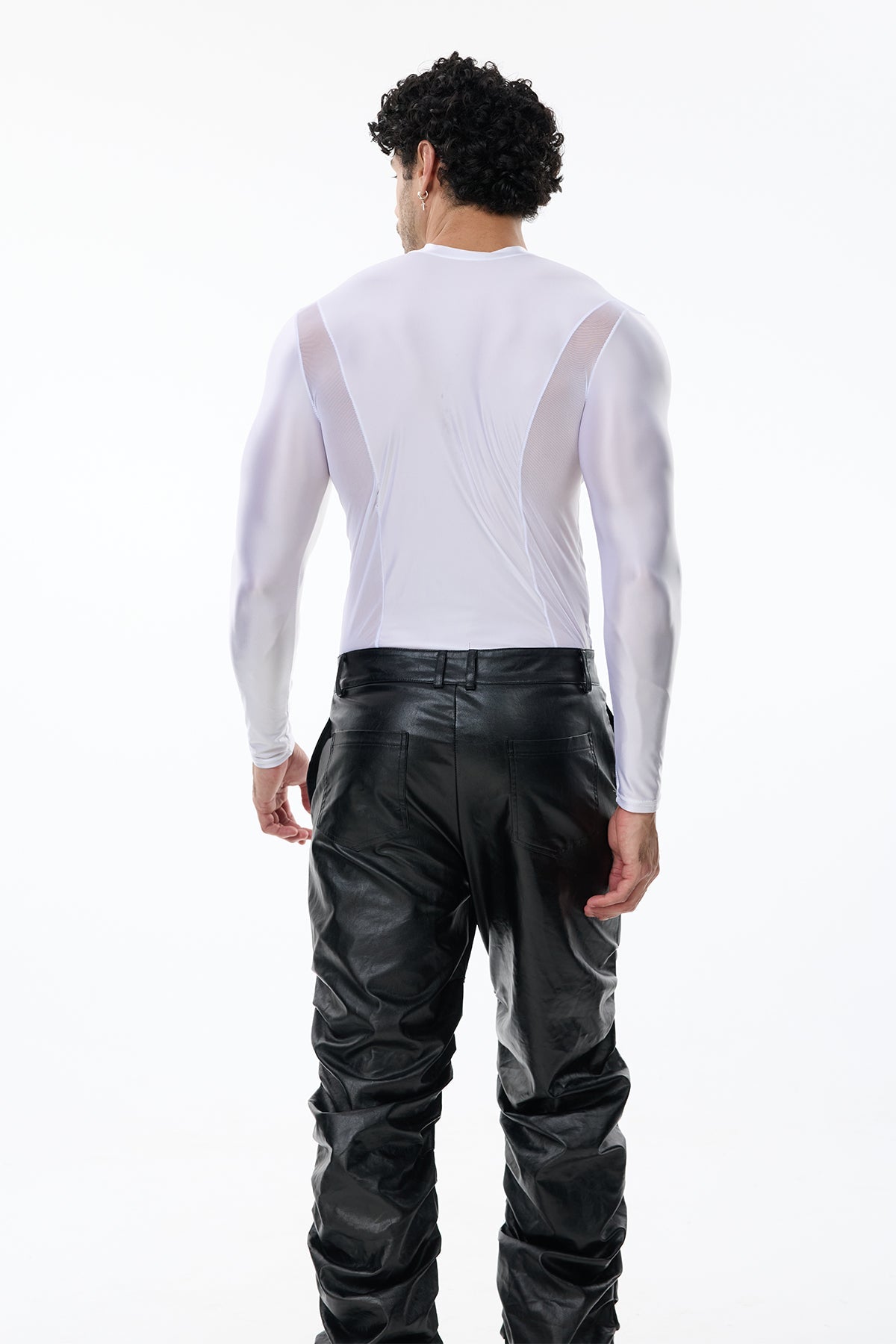Total Obscure Long Sleeve Mesh Top White
