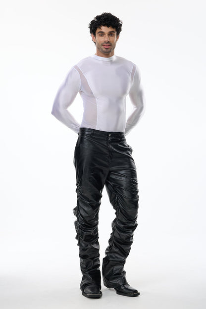 Total Obscure Long Sleeve Mesh Top White