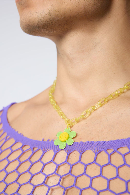 Toxic Bloom Y2K Flower Necklace