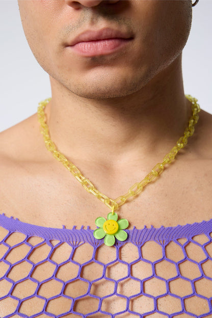 Toxic Bloom Y2K Flower Necklace