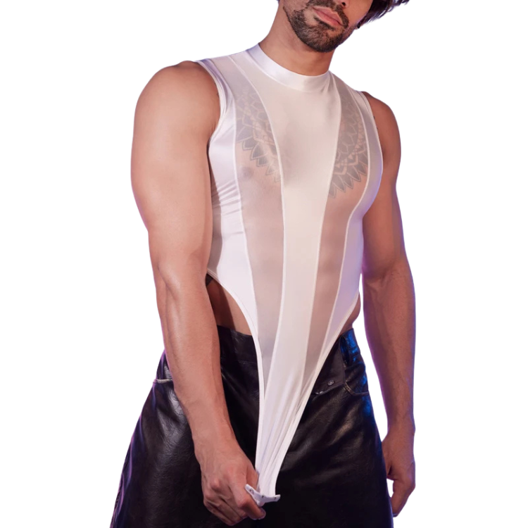 Transparent Tease Mesh Bodysuit